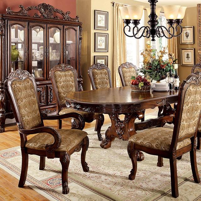 Furniture of America Medieve Dining Table with Trestle Base CM3557CH-T-TABLE IMAGE 5