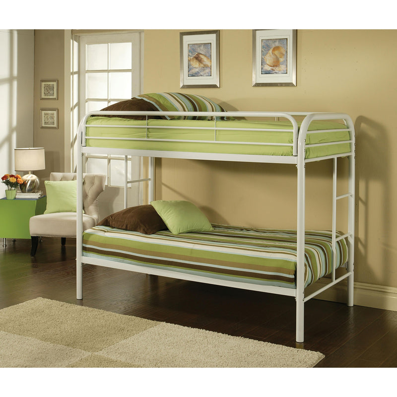 Acme Furniture Thomas 02188WH Twin over Twin Bunk Bed IMAGE 4