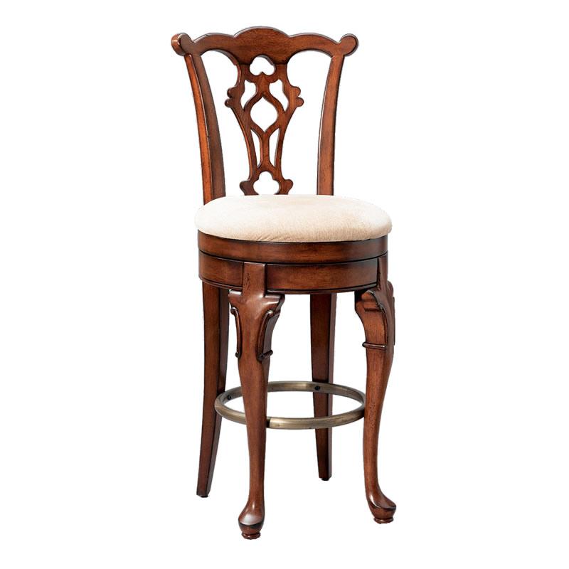 Powell Company Stool Jamestown Landing “Deep Cherry” Swivel Armless Bar Stool 987-729T2 Set of 2 IMAGE 1