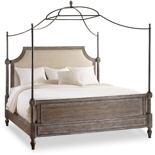 Hooker Furniture True Vintage Queen Upholstered Canopy Bed 5701-90150 IMAGE 1