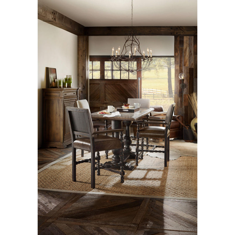 Hooker Furniture Balcones Dining Table with Pedestal Base 5960-75206-BRN IMAGE 4