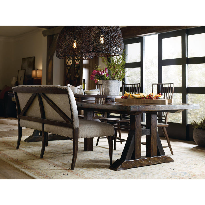 Hooker Furniture Roslyn County Dining Table with Trestle Base 1618-75207-DKW IMAGE 3