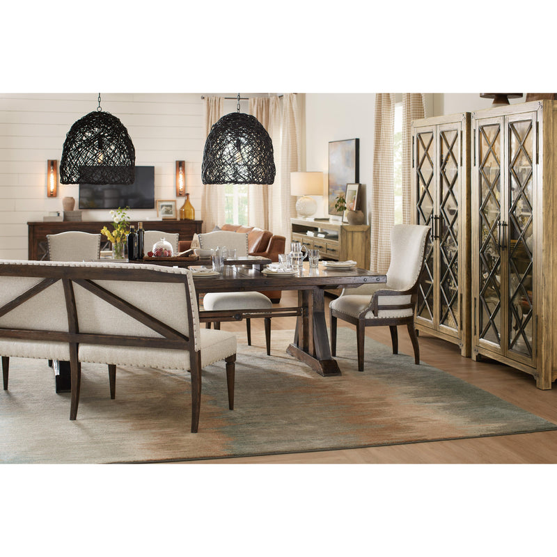 Hooker Furniture Roslyn County Dining Table with Trestle Base 1618-75207-DKW IMAGE 4