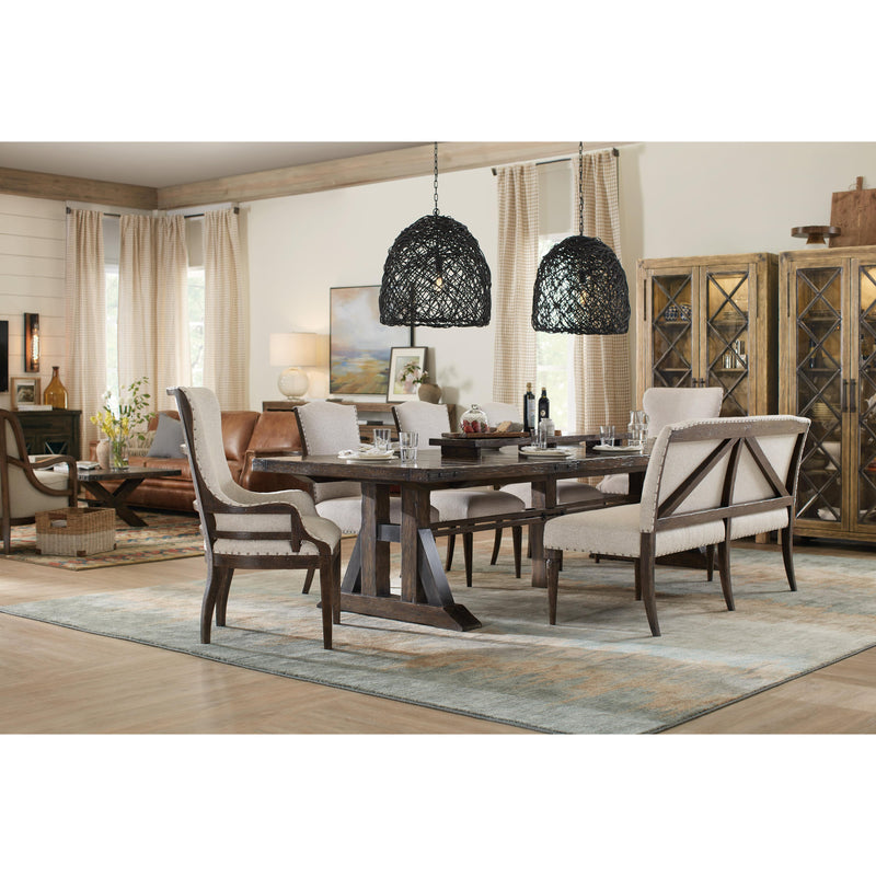 Hooker Furniture Roslyn County Dining Table with Trestle Base 1618-75207-DKW IMAGE 5