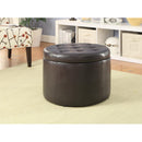 IFDC Leather Look Storage Ottoman IF 6260 IMAGE 1