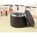  IFDC Leather Look Storage Ottoman IF 6260 IMAGE 2