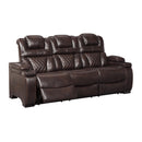 Signature Design by Ashley Warnerton Power Reclining Leather Look Sofa 7540715 IMAGE 2