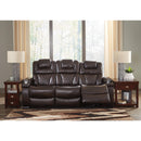 Signature Design by Ashley Warnerton Power Reclining Leather Look Sofa 7540715 IMAGE 3