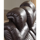 Signature Design by Ashley Warnerton Power Reclining Leather Look Loveseat with Console 7540718 IMAGE 5