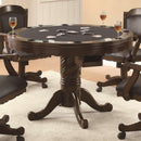 Coaster Furniture Turk 100871 Round Dining and Billiard Poker Game Table - Tobacco IMAGE 3