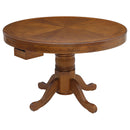  Coaster Furniture Mitchell 100951 Round Dining and Billiard Poker Game Table - Amber IMAGE 1