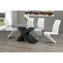  IFDC Dining Table with Glass Top and Pedestal Base T1092 IMAGE 3