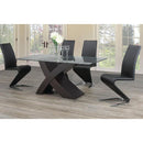  IFDC Dining Table with Glass Top and Pedestal Base T1092 IMAGE 4