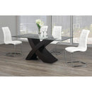  IFDC Dining Table with Glass Top and Pedestal Base T1092 IMAGE 5