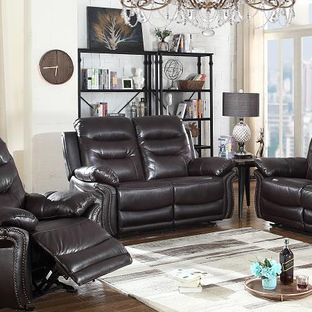 IFDC Reclining Leather Loveseat IF 8015 - L IMAGE 1