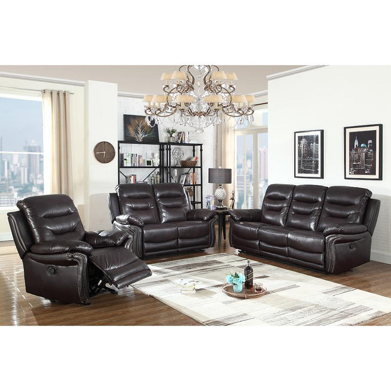 IFDC Reclining Leather Loveseat IF 8015 - L IMAGE 2