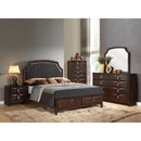 Acme Furniture Lancaster King Upholstered Panel Bed with Storage 24567EK IMAGE 3