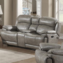 AC Pacific Corporation Estella Reclining Leather Loveseat with Console ESTELLA-CRL IMAGE 1