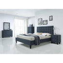 Acme Furniture Saveria King Upholstered Platform Bed 25657EK IMAGE 2