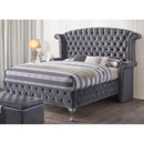 Acme Furniture Rebekah Queen Upholstered Panel Bed 25820Q IMAGE 2