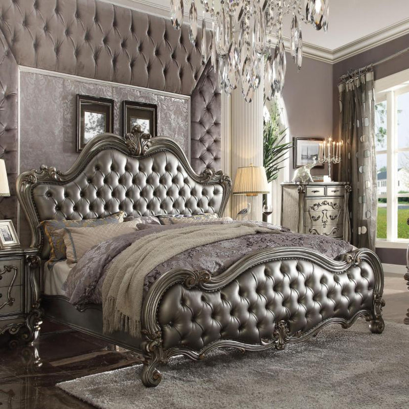 Acme Furniture Versailles II California King Upholstered Panel Bed 26834CK IMAGE 1