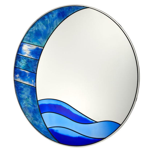 @ Cost Mirrors Blue Wave Wall Mirror CM000136 IMAGE 1