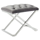 !nspire Aldo 401-103GY Bench - Grey and Silver IMAGE 3