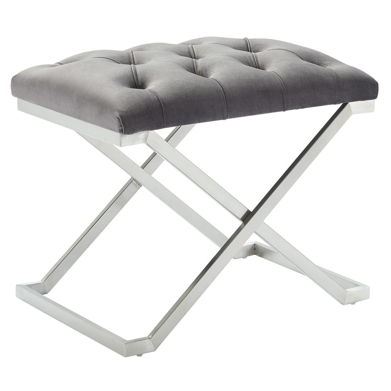 !nspire Aldo 401-103GY Bench - Grey and Silver IMAGE 3