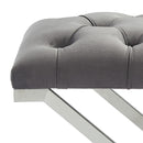 !nspire Aldo 401-103GY Bench - Grey and Silver IMAGE 6