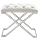 !nspire Aldo 401-103IV Bench - Ivory and Silver IMAGE 1