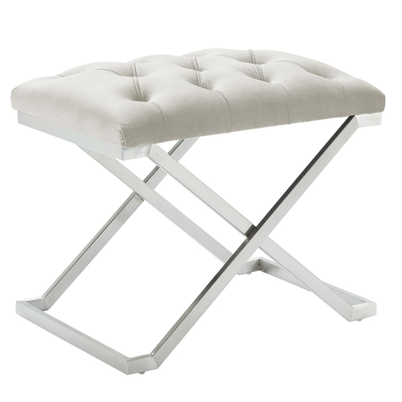 !nspire Aldo 401-103IV Bench - Ivory and Silver IMAGE 3