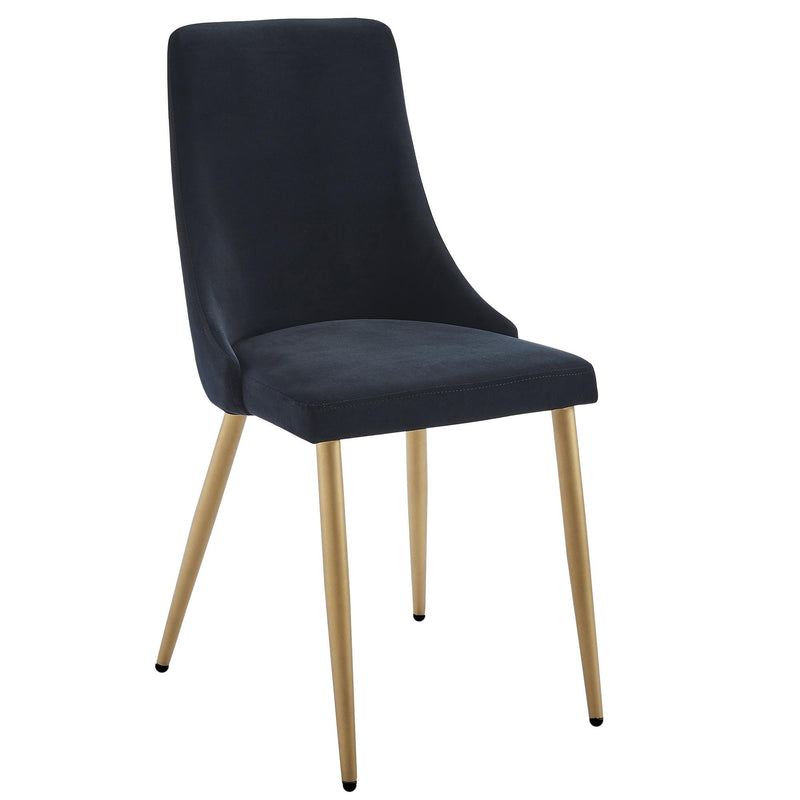 !nspire Carmilla 202-353BK Dining Chair - Black and Aged Gold IMAGE 1