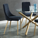 !nspire Carmilla 202-353BK Dining Chair - Black and Aged Gold IMAGE 2