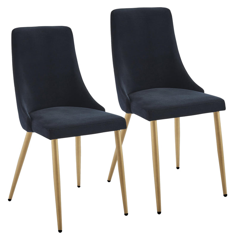 !nspire Carmilla 202-353BK Dining Chair - Black and Aged Gold IMAGE 7