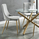 !nspire Carmilla 202-353GY Dining Chair - Grey and Aged Gold IMAGE 2
