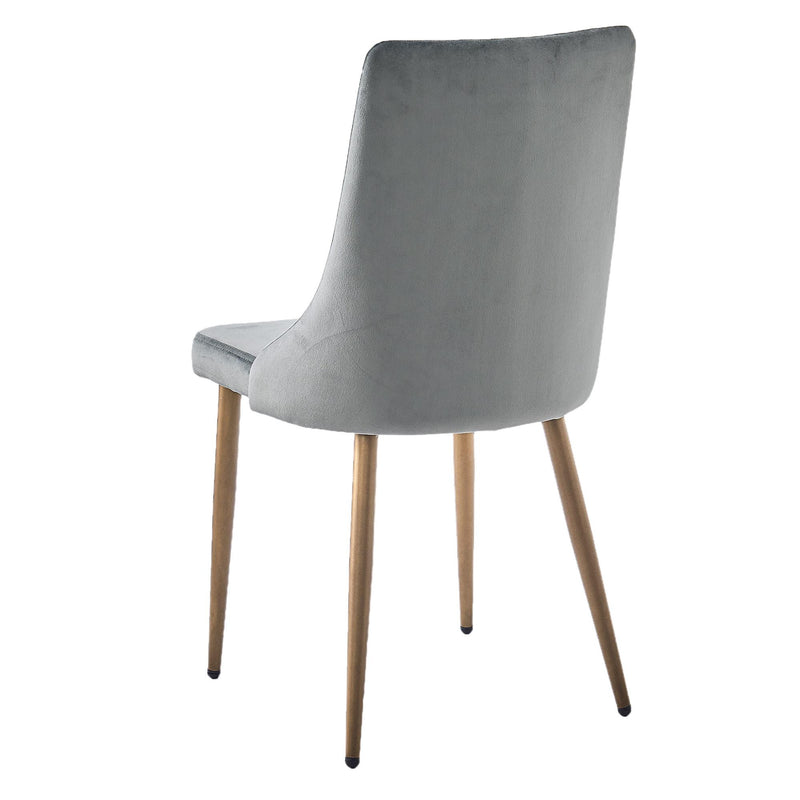 !nspire Carmilla 202-353GY Dining Chair - Grey and Aged Gold IMAGE 3