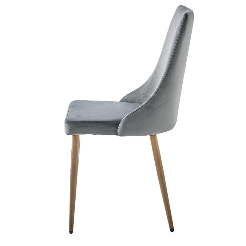 !nspire Carmilla 202-353GY Dining Chair - Grey and Aged Gold IMAGE 4