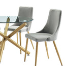 !nspire Carmilla 202-353GY Dining Chair - Grey and Aged Gold IMAGE 5