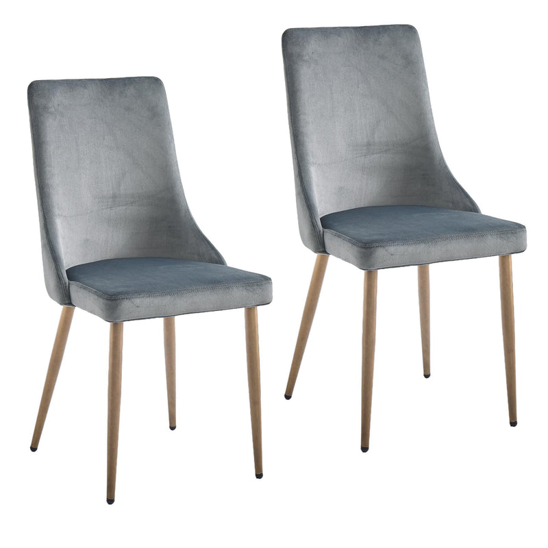 !nspire Carmilla 202-353GY Dining Chair - Grey and Aged Gold IMAGE 7