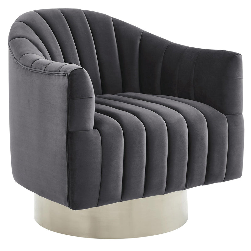 !nspire Cortina Swivel Fabric Accent Chair 403-433GY IMAGE 2