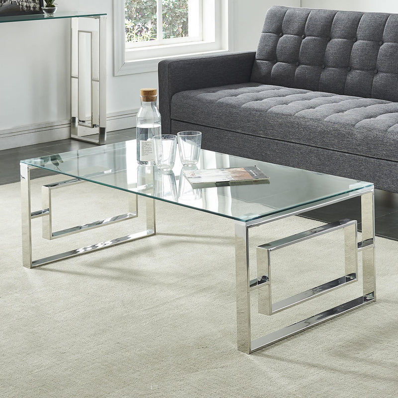 !nspire Eros 301-482CH Coffee Table - Silver IMAGE 2
