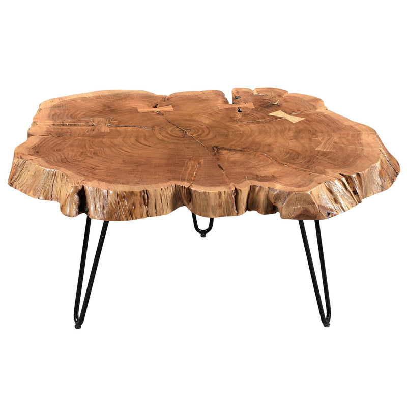 !nspire Nila 301-329NAT Coffee Table - Natural and Black IMAGE 1