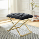 !nspire Rada 401-404BK Bench - Black and Gold IMAGE 2