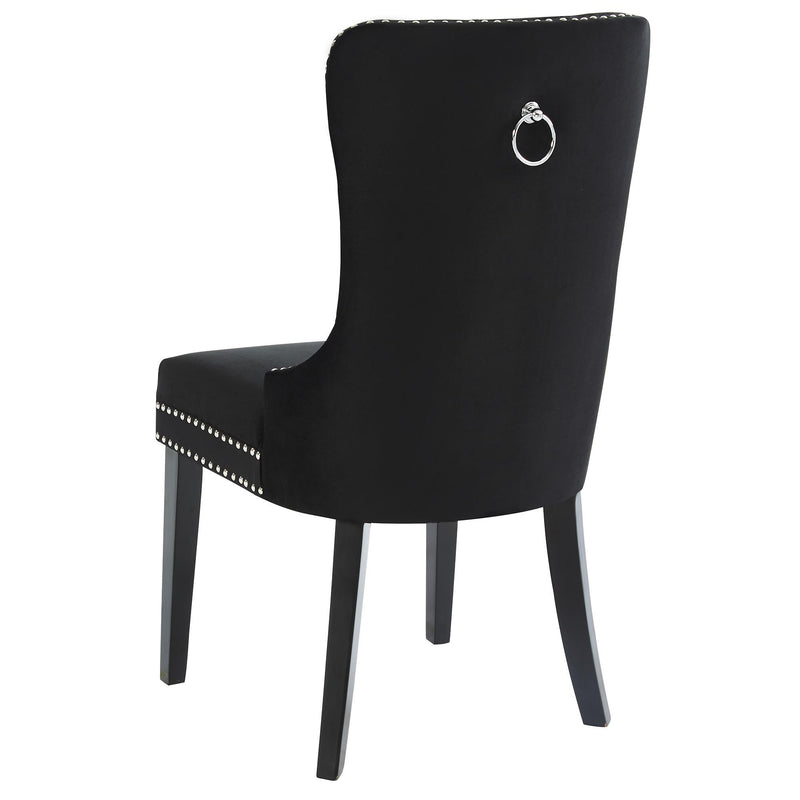 !nspire Rizzo 202-080BK Dining Chair, Velvet - Black IMAGE 3