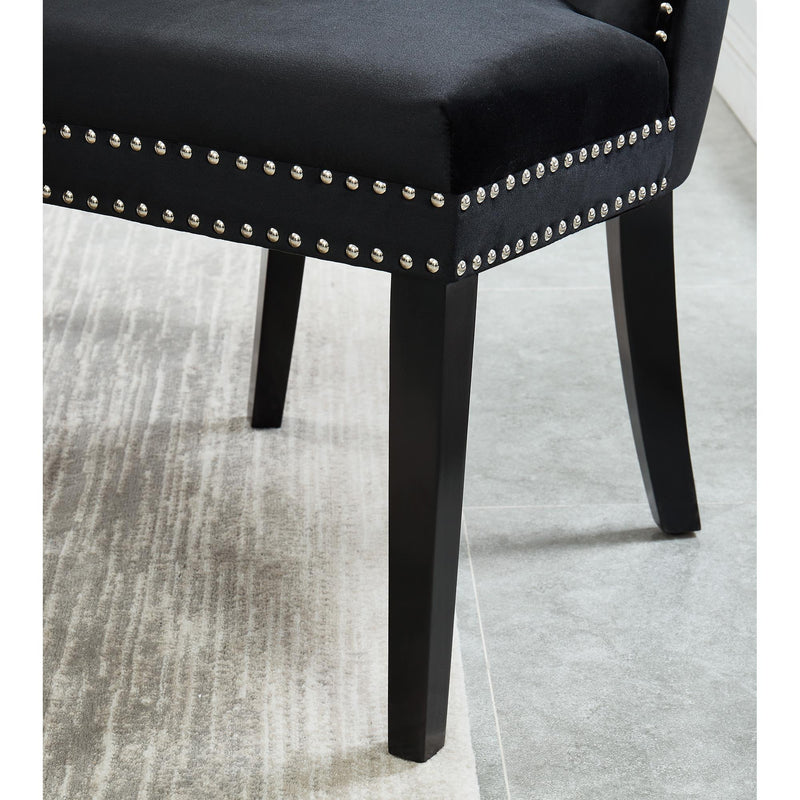 !nspire Rizzo 202-080BK Dining Chair, Velvet - Black IMAGE 5