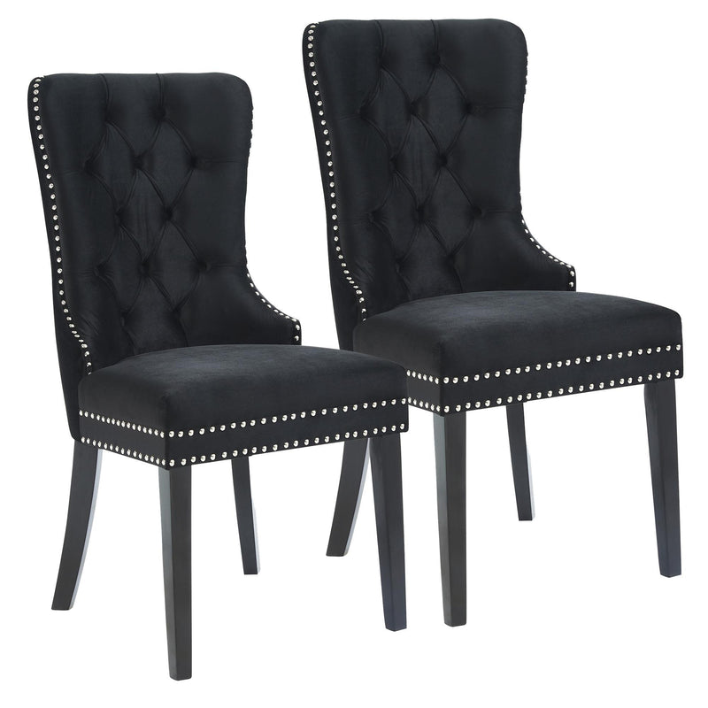 !nspire Rizzo 202-080BK Dining Chair, Velvet - Black IMAGE 7