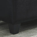 Worldwide Home Furnishings Winston 402-257BK Rectangular Storage Ottoman Bench - Black IMAGE 7