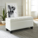 Worldwide Home Furnishings Winston 402-257WT Rectangular Storage Ottoman Bench - White IMAGE 2