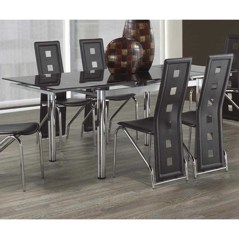 Titus Furniture Dining Table with Glass Top T-3402-T IMAGE 1