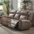 Lifestyle Power Reclining Fabric and Leather Look Sofa U61493-61B IMAGE 2